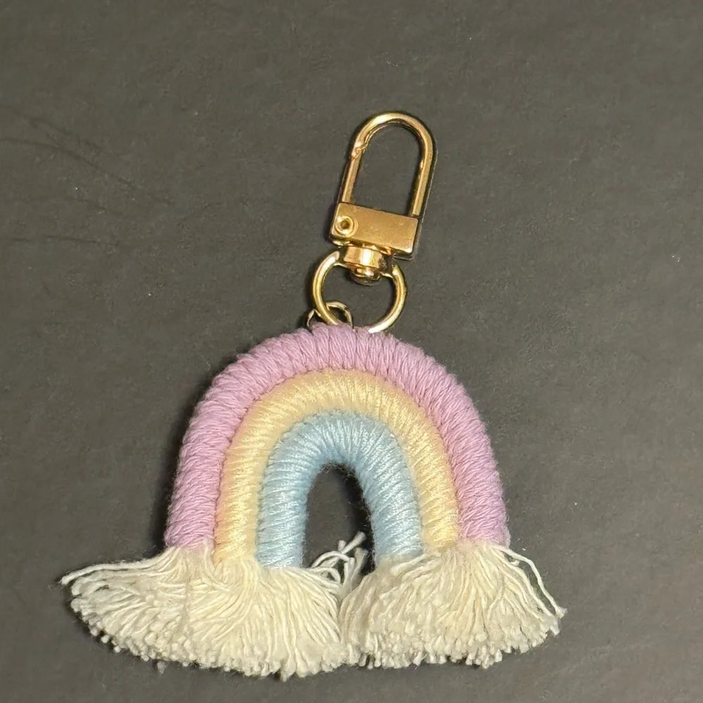Rainbow Keychain with Tassels